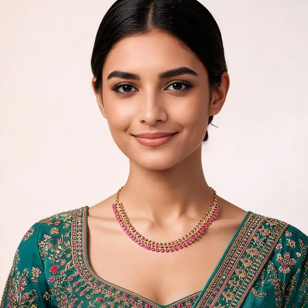Pillared_Veli_Necklace_Pink_And_Green