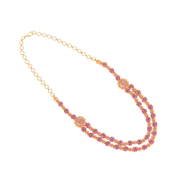 Mandapa_Necklace_-_Pink_&_Green