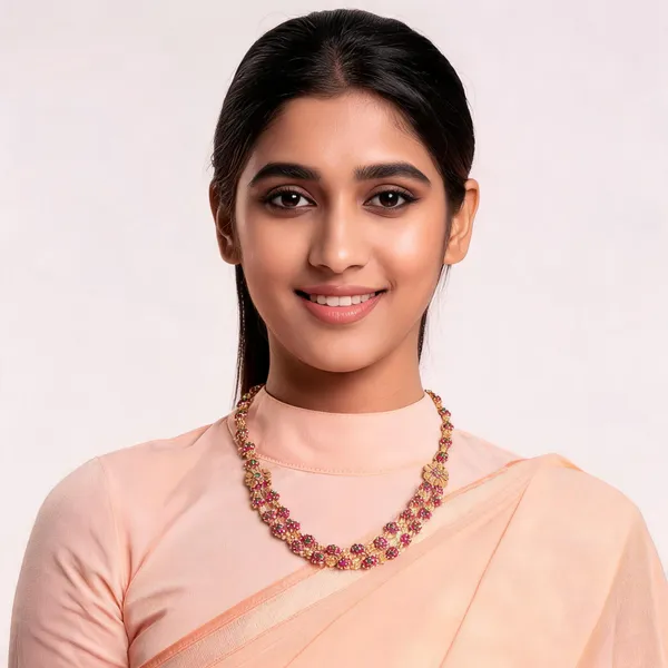 Mandapa_Necklace_Pink_And_Green