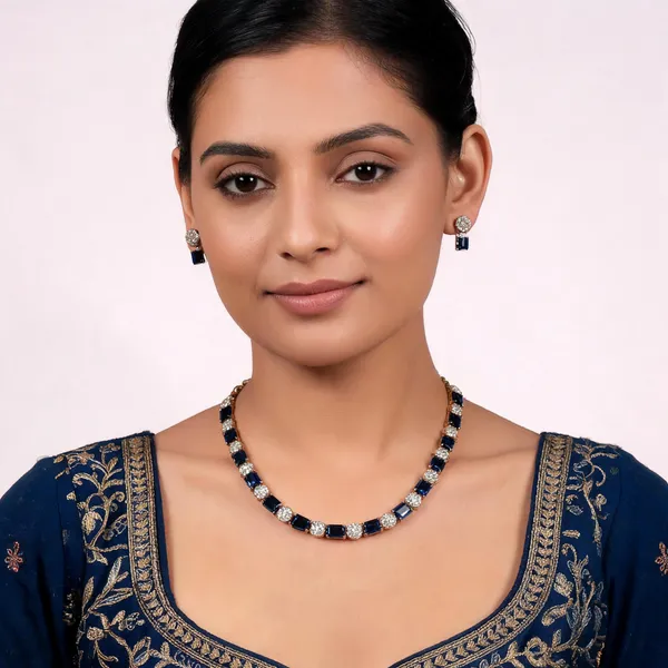 Kumkumam_Necklace_Blue