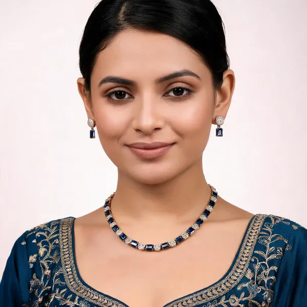 Kumkumam_Necklace_Blue
