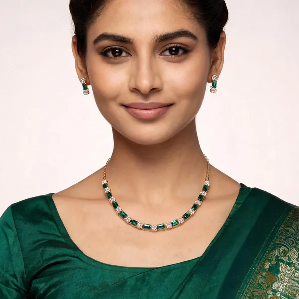 Kumkumam_Necklace_Green