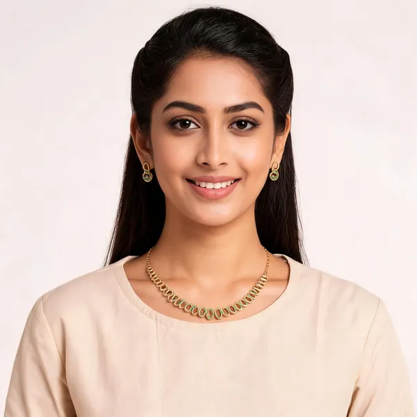 Chellam_Motif_Necklace_Green