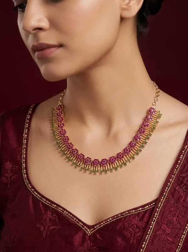 Thulasi_Valli_Necklace_-_Pink