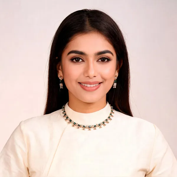 Sevanthi_Necklace_Green