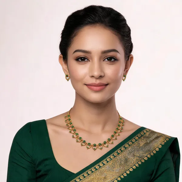 Parijatham_Necklace_Green