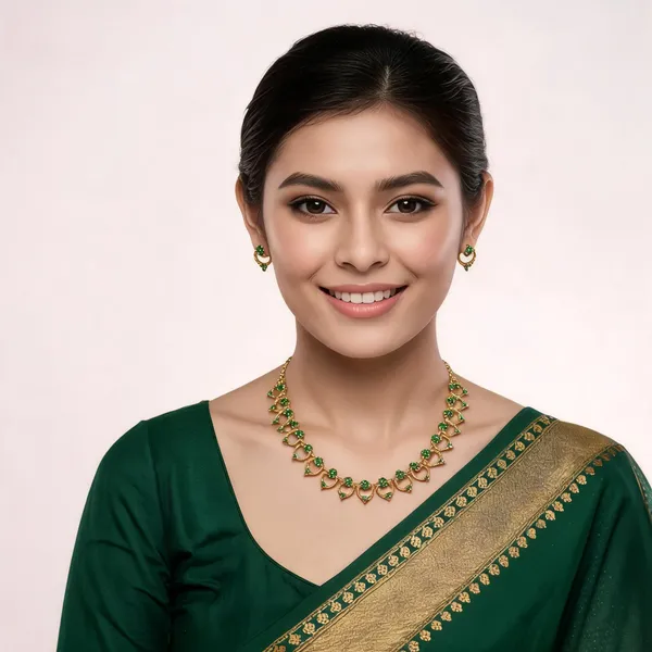 Parijatham_Necklace_Green