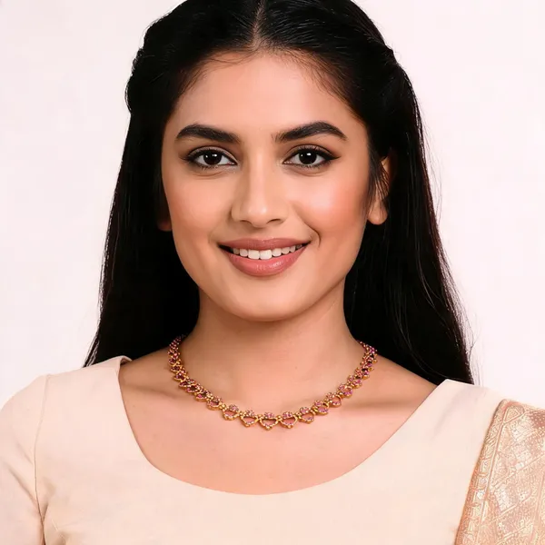 Parijatham_Necklace_Pink