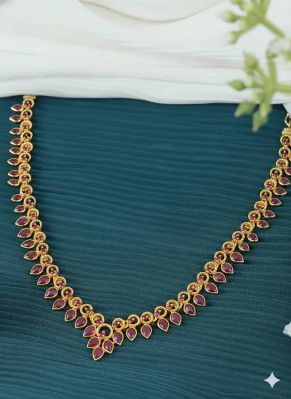 Gaja_Motif_Necklace_-_Pink_&_Green