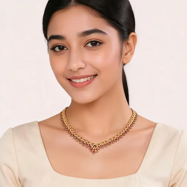 Gaja_Motif_Necklace_Pink_And_Green