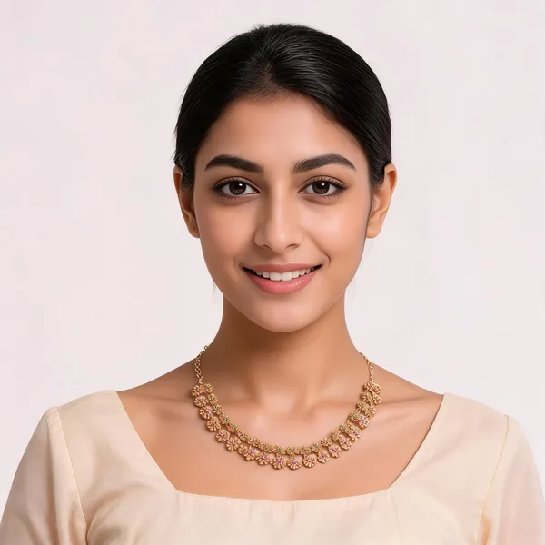 Nandi_Motif_Necklace_Pink_And_Green
