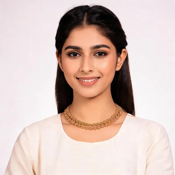 Nandi_Motif_Necklace_Pink_And_Green