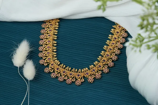 Kuthu_Vilakku_Necklace_-_Pink