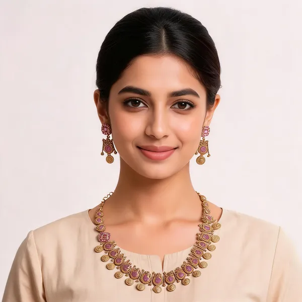 Rangoli_Necklace_Pink