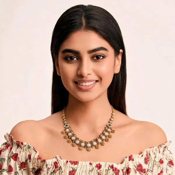Rangoli_Necklace_White