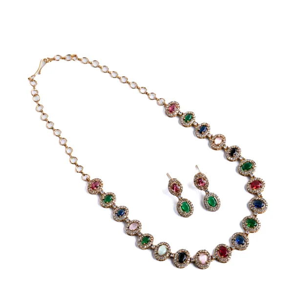 Kasavu_Necklace_-_Red,_Green_&_Blue