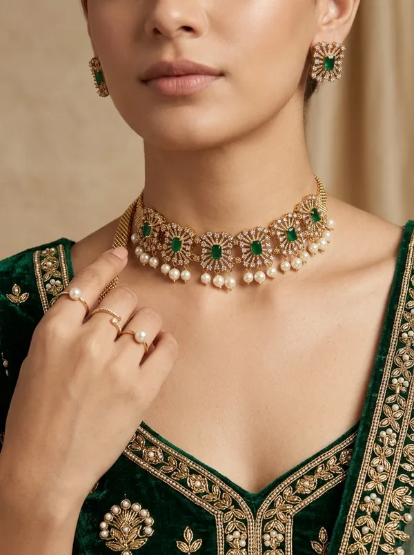 Pookalam_Necklace_-_Green