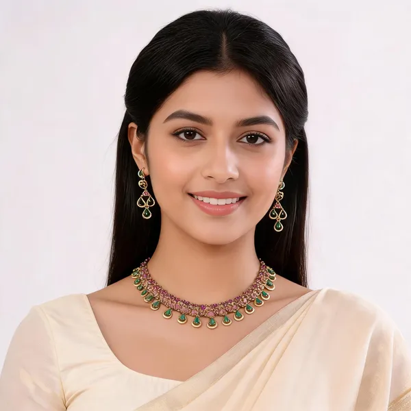 Kolu_Necklace_Green_And_Pink