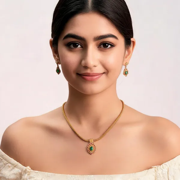 Deepam_Necklace_Set_Green