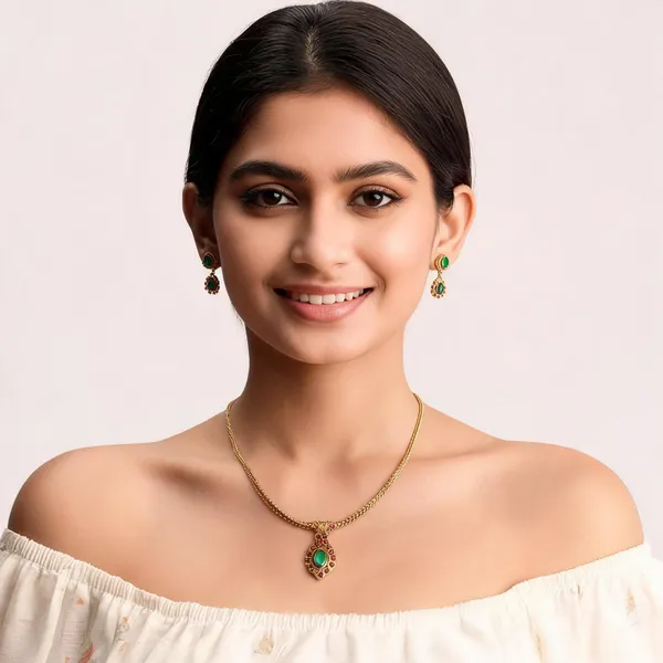Deepam_Necklace_Set_Green