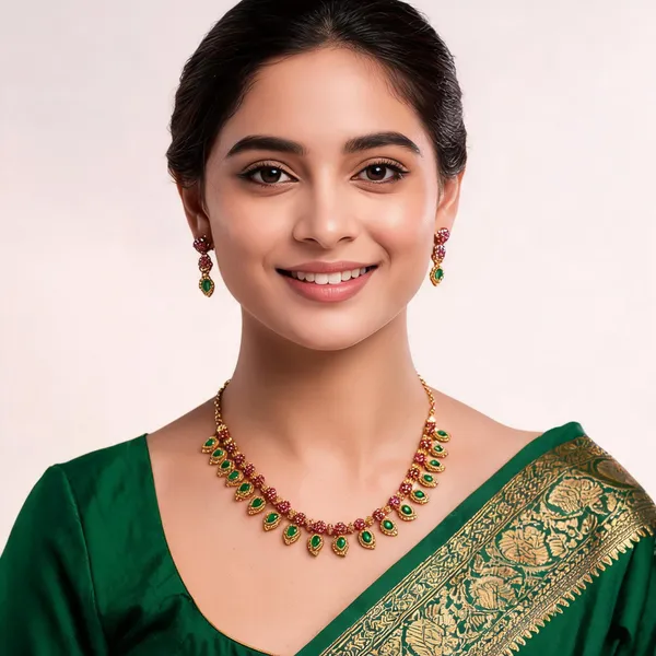 Temple_Thamarai_Necklace_Green_And_Pink