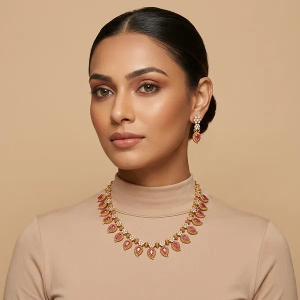 Temple_Thamarai_Necklace_Pink