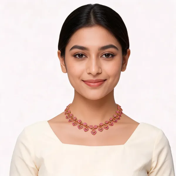 Mayil_Necklace_Set_Pink