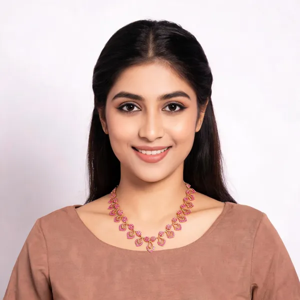 Mayil_Necklace_Set_Pink