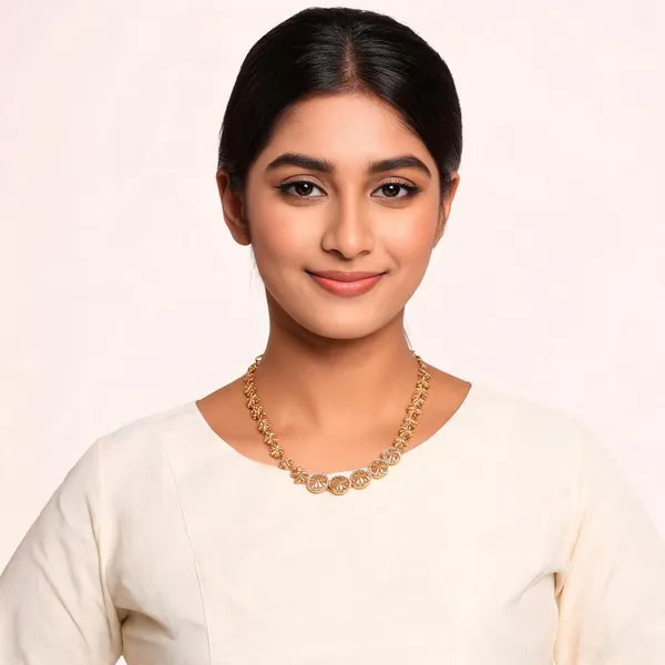 Gopuram_Mayil_Necklace_White