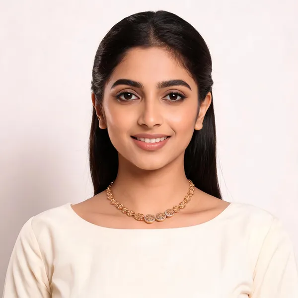 Gopuram_Mayil_Necklace_White