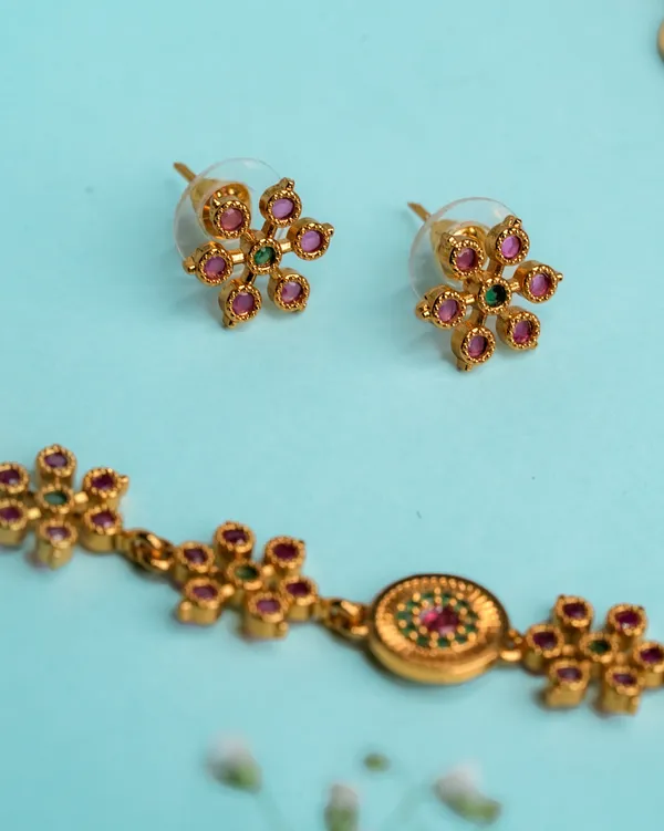 Temple_Kasu_Necklace_-_Pink_&_Green