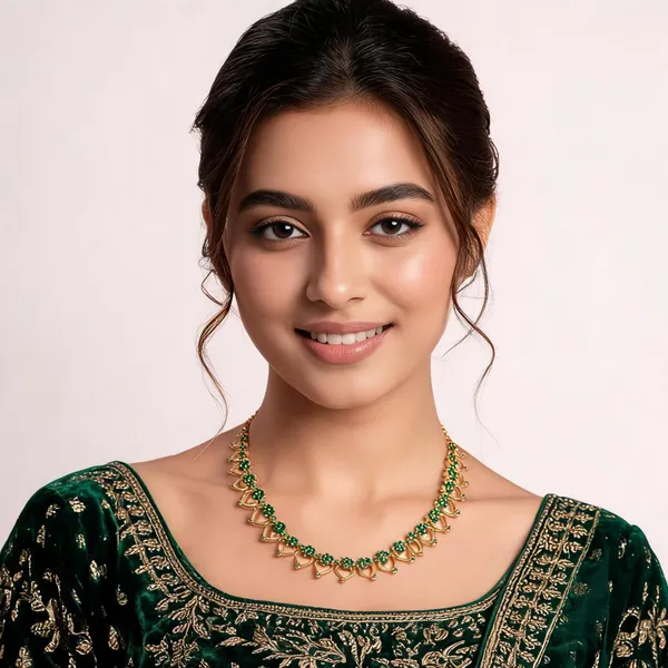 Pookalam_Bloom_Necklace_Green