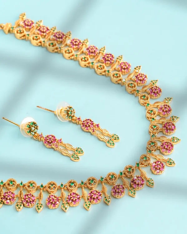 Temple_Mango_Necklace_-_Pink_&_Green