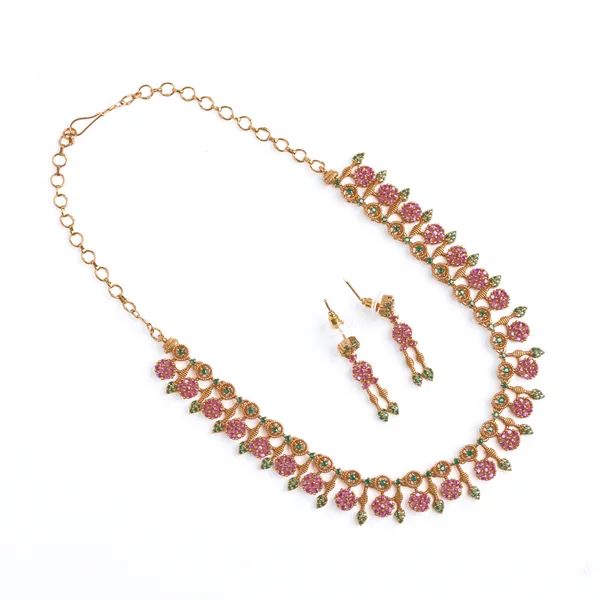 Temple_Mango_Necklace_-_Pink_&_Green