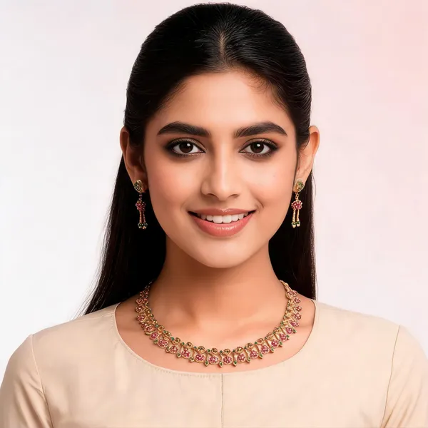 Temple_Mango_Necklace_Pink_And_Green