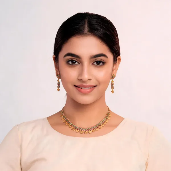 Temple_Mayil_Necklace_Pink_And_Green