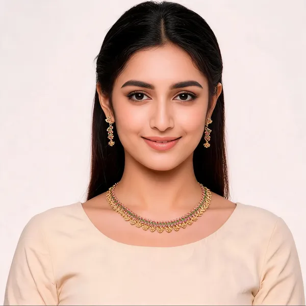 Temple_Mayil_Necklace_Pink_And_Green