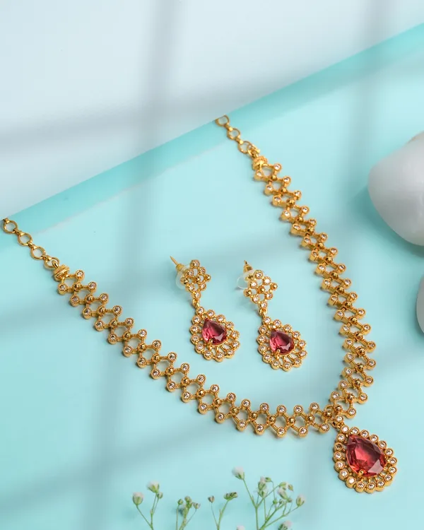 Temple_Deepam_Necklace_-_Pink
