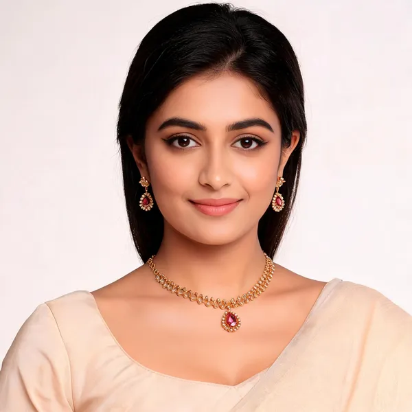 Temple_Deepam_Necklace_Pink