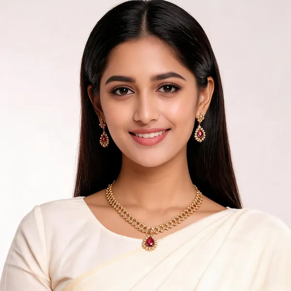 Temple_Deepam_Necklace_Pink