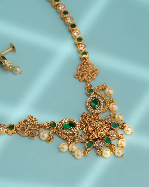 Rangoli_Veli_Necklace_Green_Pack_Of_2