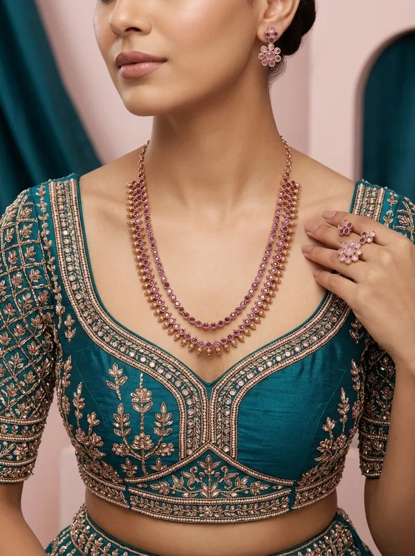 Mango_Kolam_Necklace_-_Pink