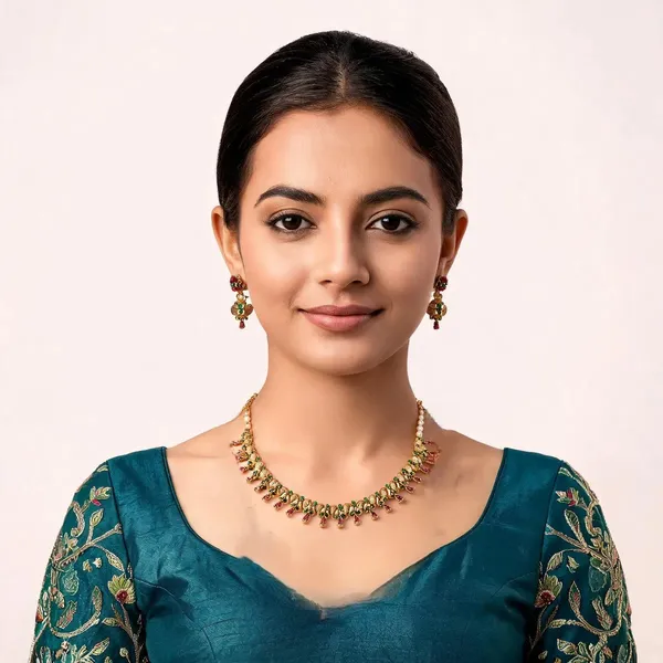 Temple_Lotus_Necklace_Green_And_Pink_Pack_Of_2