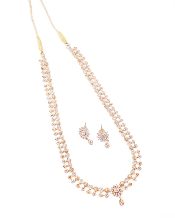 Floral_Cluster_CZ_Bridal_Necklace_Set_in_Gold-Plated_Finish_with_Matching_Stud_Earrings