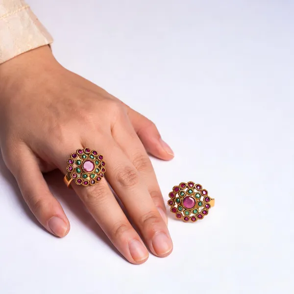 Manga_Malai_Ring_Red,_Green_And_Blue_Pack_Of_2
