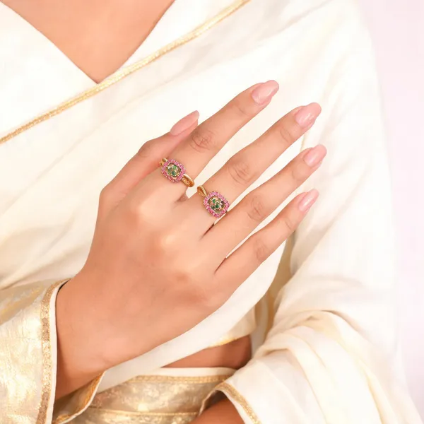 Kolam_Veli_Ring_Pink_And_Green_Pack_Of_2
