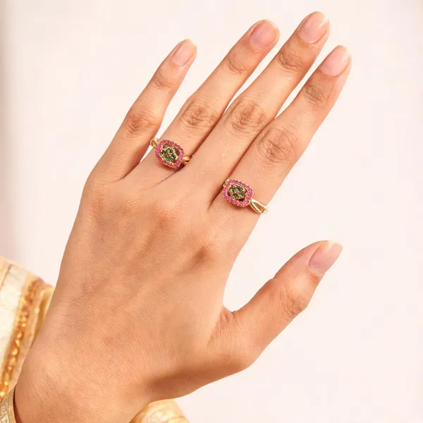 Kolam_Veli_Ring_Pink_And_Green_Pack_Of_2