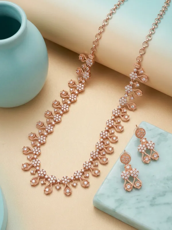Pearl_White_Floral_Bloom_Statement_Necklace_Set_|_High-Quality_Long-Lasting_Jewellery