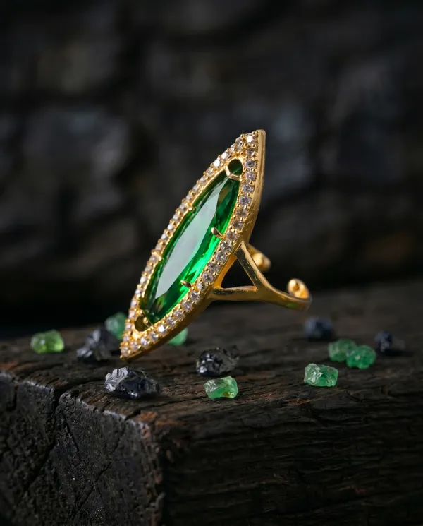 Vosgi_Gold_Plated_Emerald_Green_Marquise_Cut_CZ_Stone_Statement_Ring