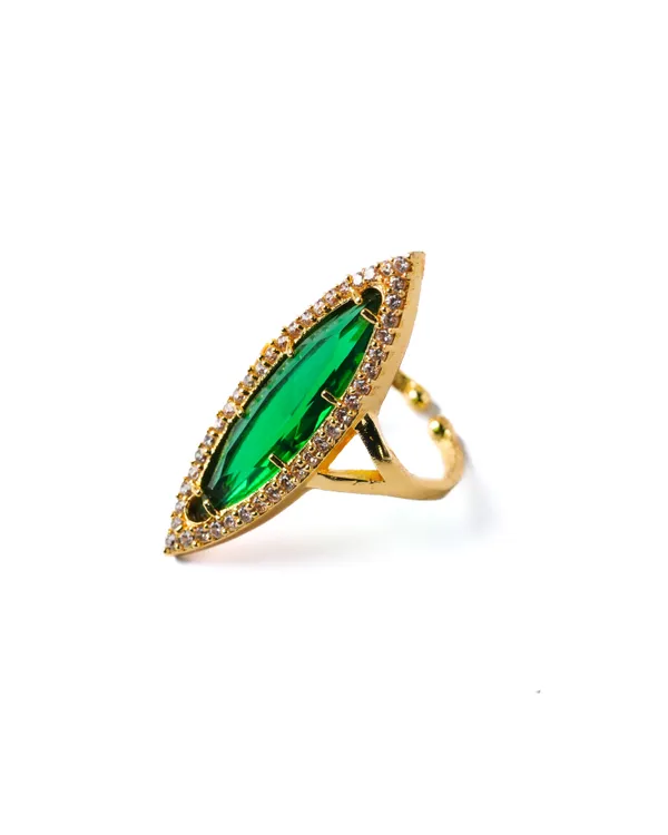 Vosgi_Gold_Plated_Emerald_Green_Marquise_Cut_CZ_Stone_Statement_Ring